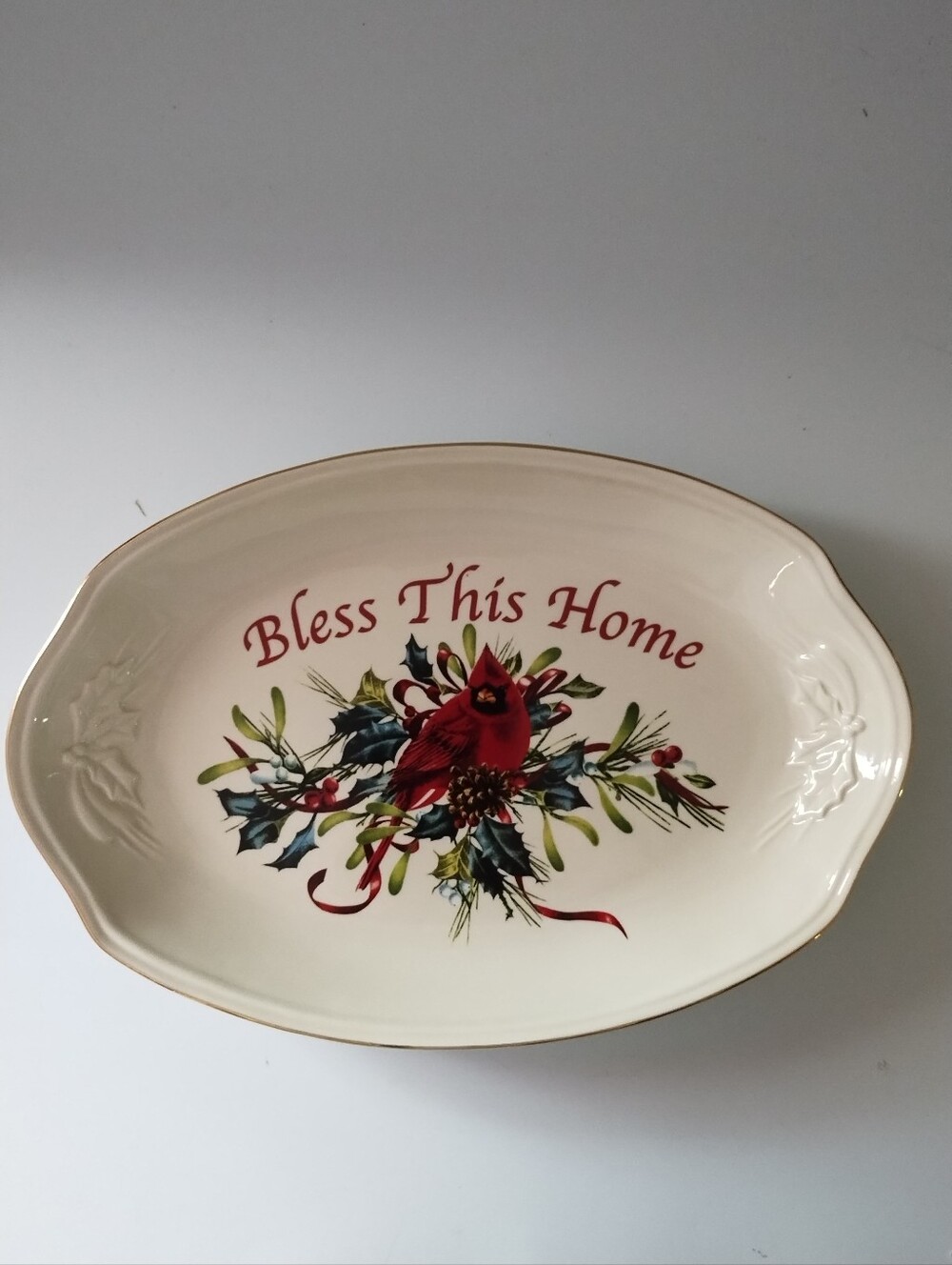 Lenox Winter Greetings Collection Oval Serving Platter